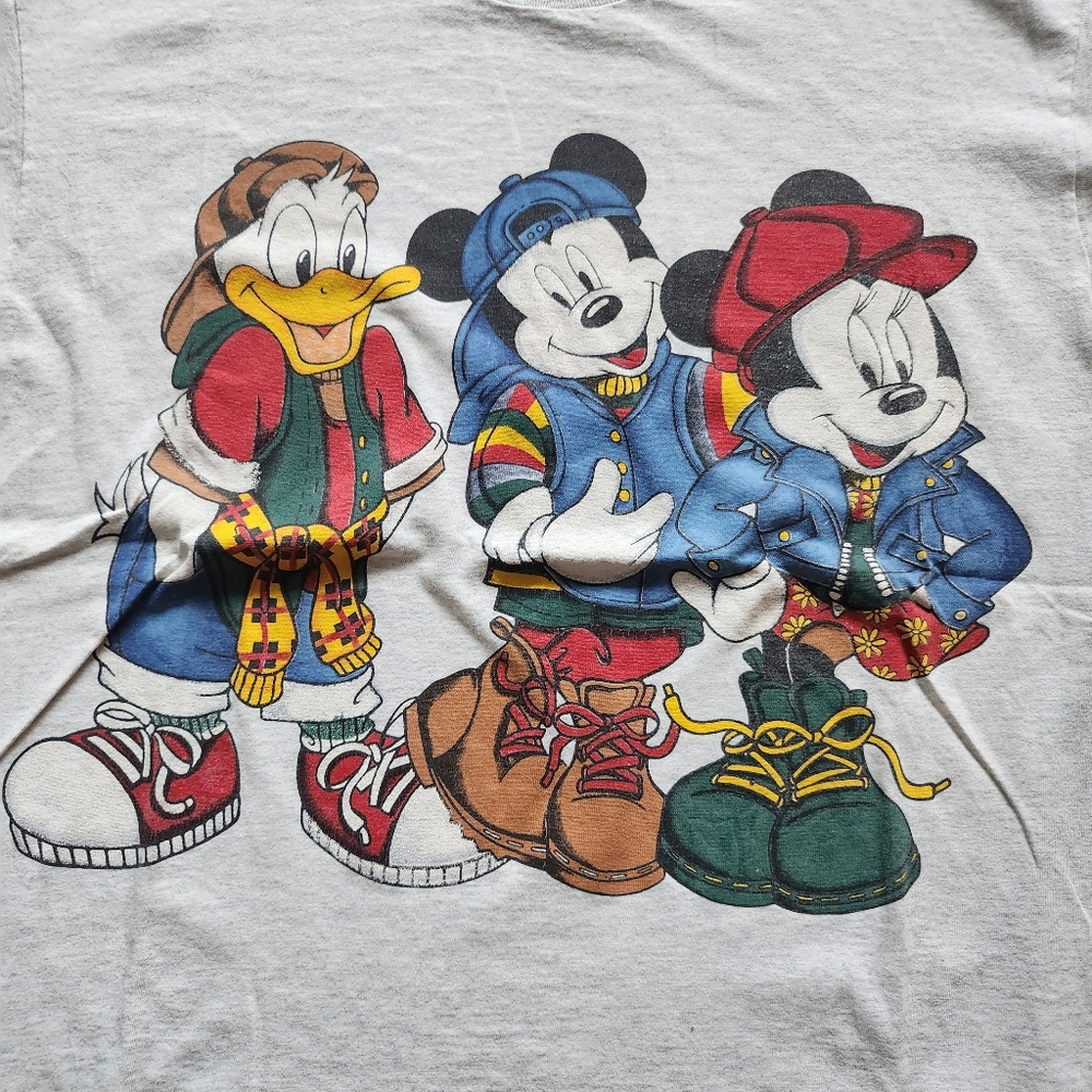 90s Disney Mickey Minnie Donald Tshirt - Picture 3 of 4